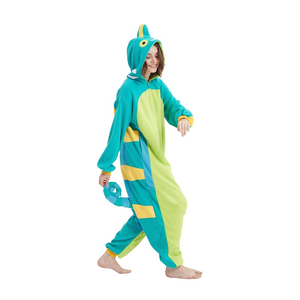6248 Chameleon Adult Animal Onesie Cosplay Christmas Pajamas One Piece